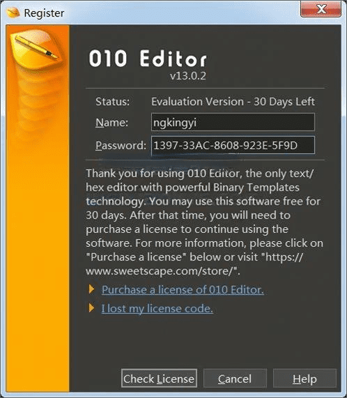 十六进制编辑器 010 Editor v13.0.2 安装注册激活汉化教程